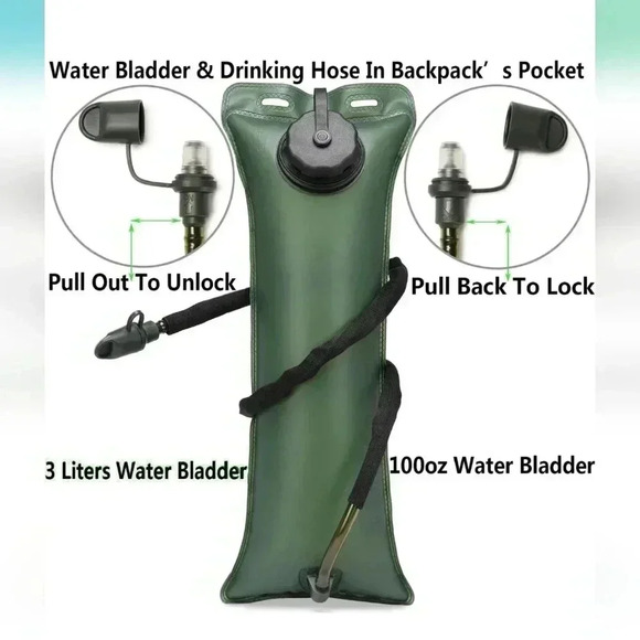 ATBP Tactical Water Hydration Pack Military 3L Water Bladder Carrier Backpack - Picture 2 of 3